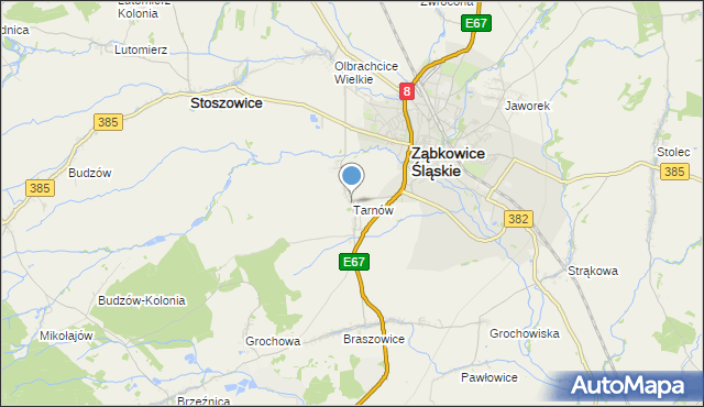 mapa Tarnów, Tarnów gmina Ząbkowice Śląskie na mapie Targeo